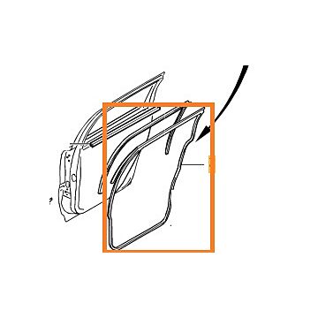 Rubber portier op deur v70 XC70 rechts achter  V70 P26  XC70 (2001-2007) 