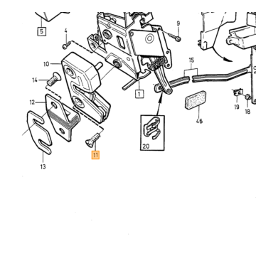 Deur portier OPENER links Volvo typeVolvo 960 : Volvo S90 V90 (-1998)