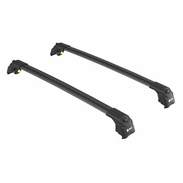 Dakdragers zwart voor aan roofrail/dakrail  Volvo V60 2019+  6 max 75kg dakrail  wing vorm  voor weinig windgeruis