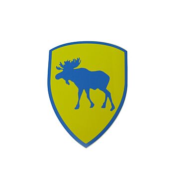 Sticker Eland Noors geel/ blauw