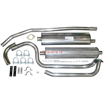 Uitlaatset PV544 B18 motor RVS +montage set