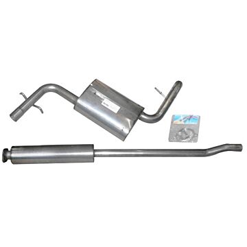 Uitlaatset S60 2.4 140-170 PK en turbo en diesel RVS 2001+ vanaf kat 