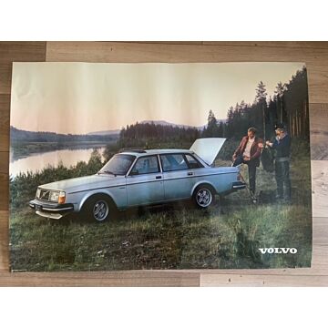 Poster Volvo 244 GT, Reproductie Origineel, B1 Formaat 70 x 100 cm