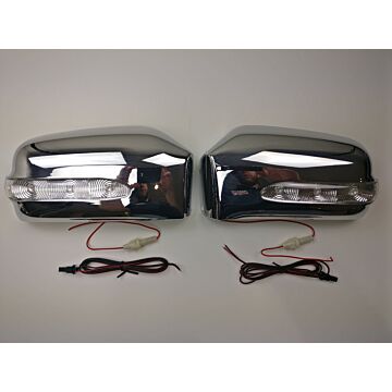 Spiegelkappen set chroom met richtingindicatie voor 850 - S70 - V70 -2000