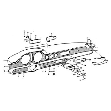 Volvo P1800 S dashboard RHD