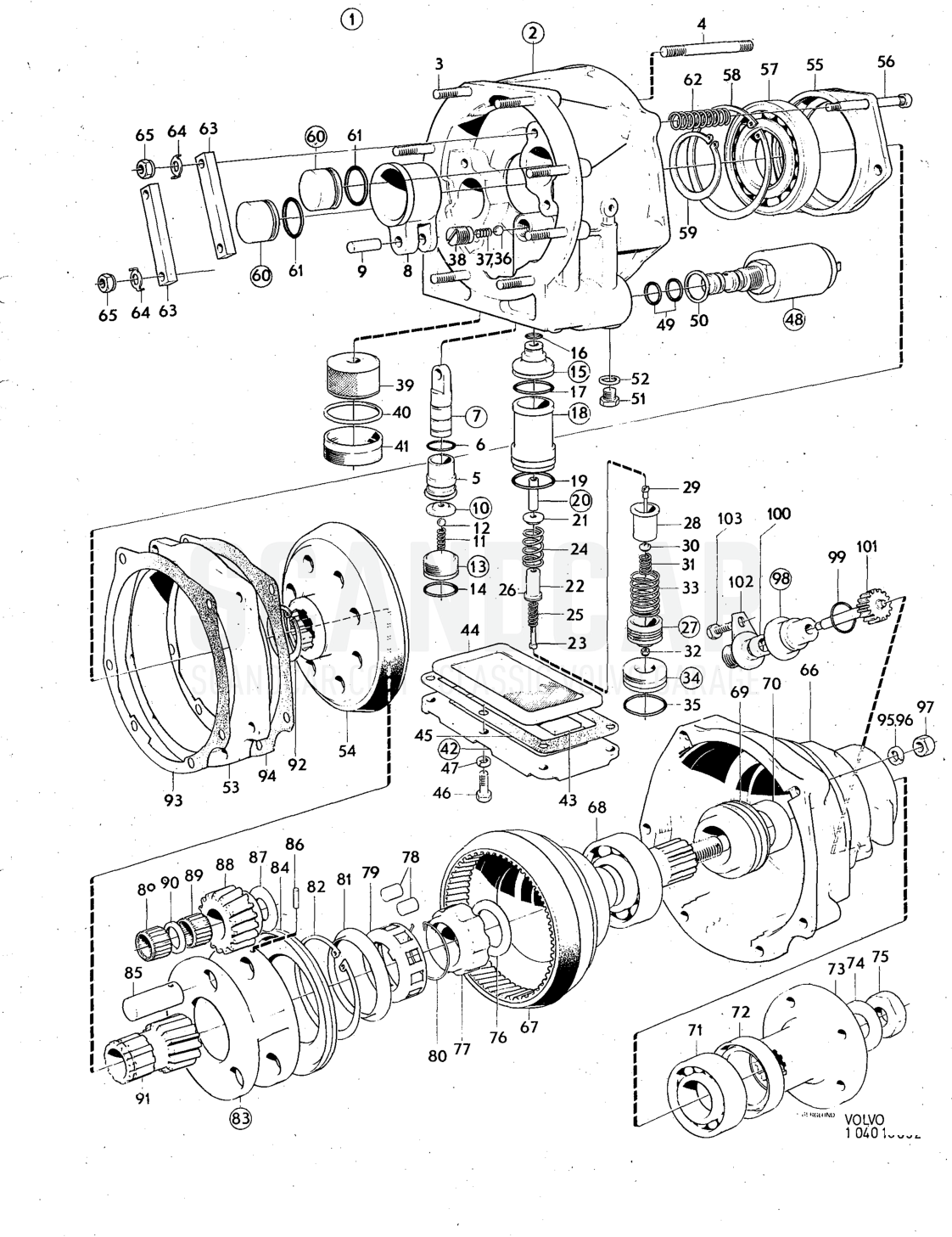 Illustration Sats Kit P-Notes - sprängskiss, Övriga delar, Volvo 140-serien upp till 1972
