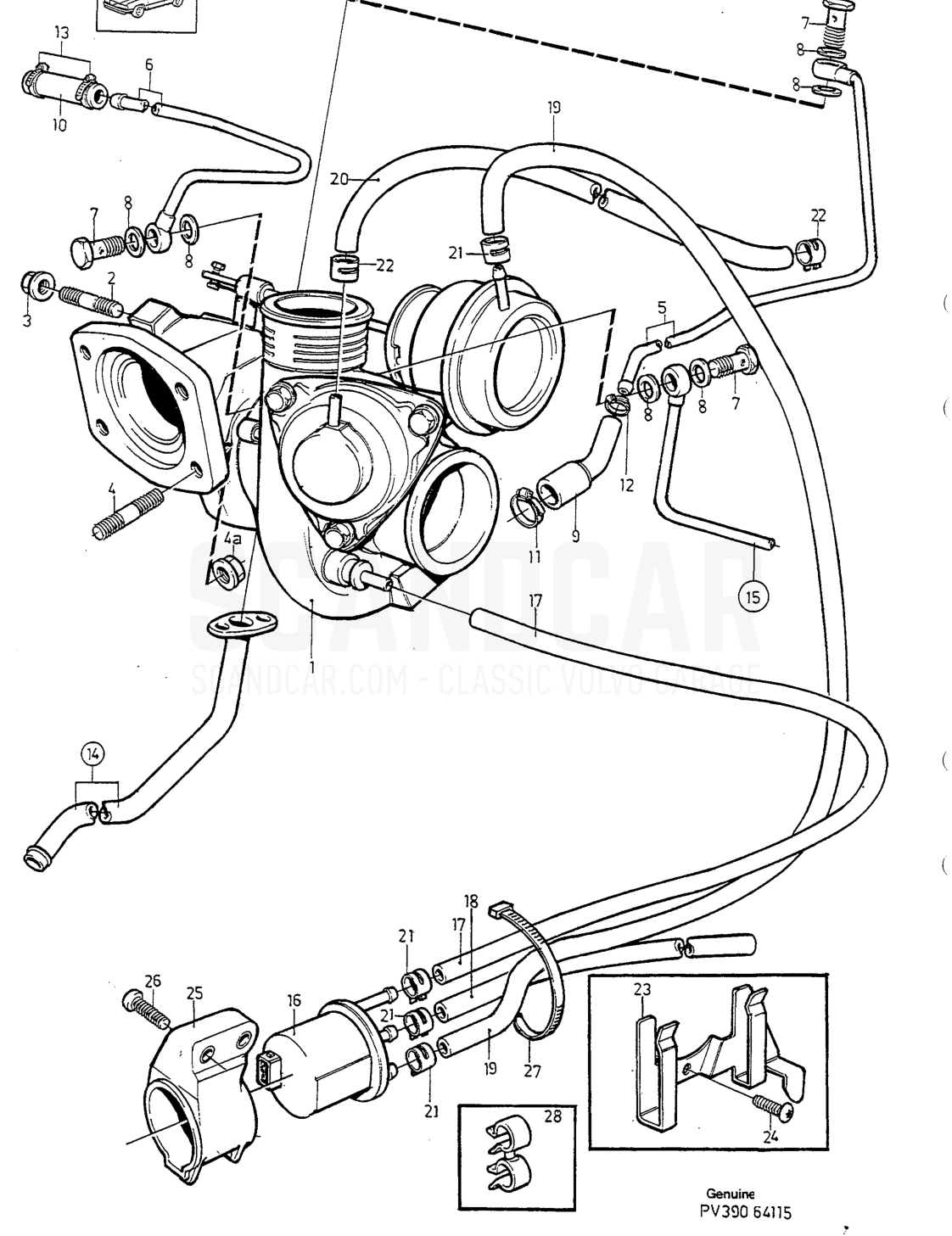 Motor, sida 246 - sprängskiss, Volvo 850-serien