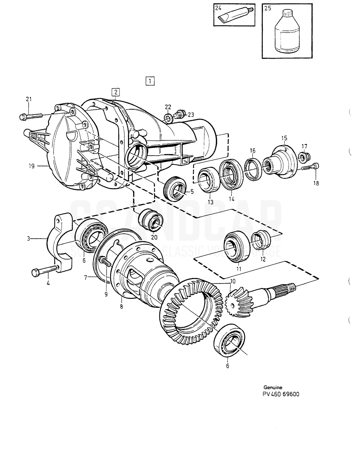 Kraftöverföring, sida 642 - sprängskiss, Volvo 850-serien