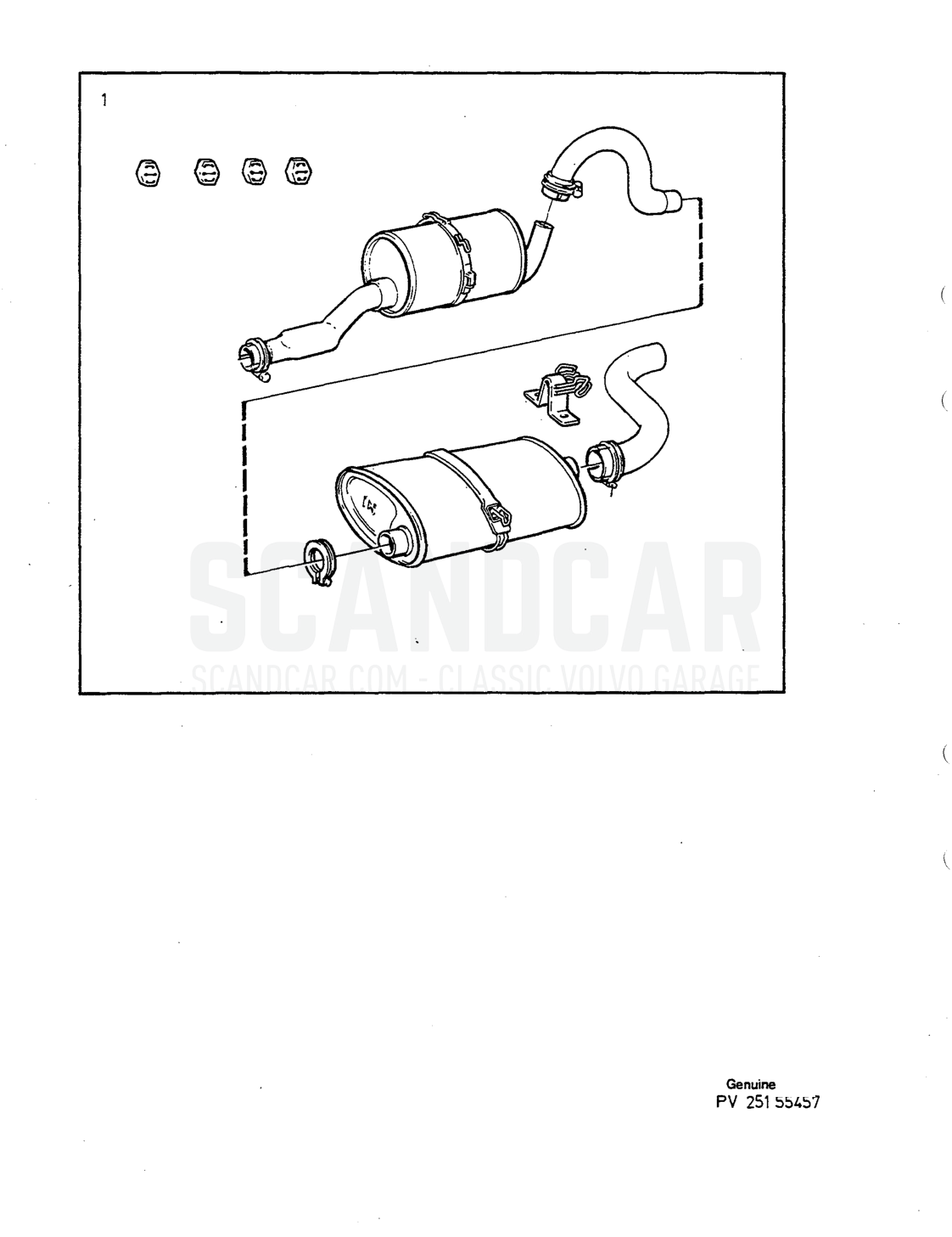 Motor, sida 352 - sprängskiss, Volvo 940-960-serien från 1994