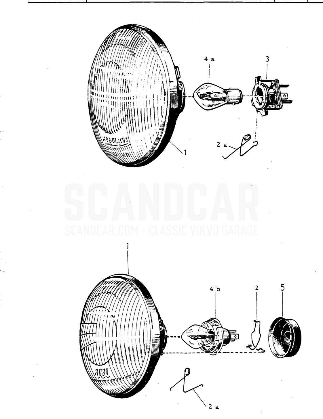 (BIS Generator sch - sprängskiss, Elutrustning, Volvo P1800 S